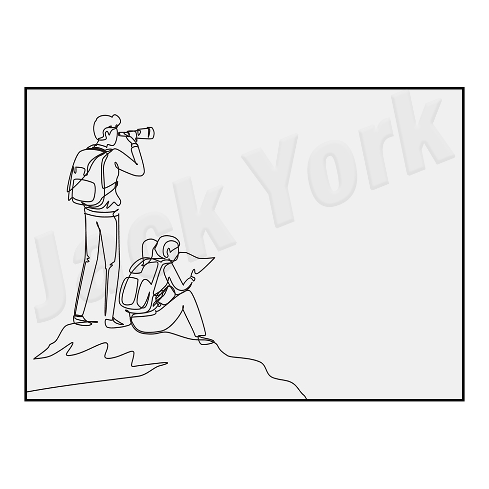 Outdoor Adventure York - Yürüyüş posteri, minimalist çadır satır sanatı,