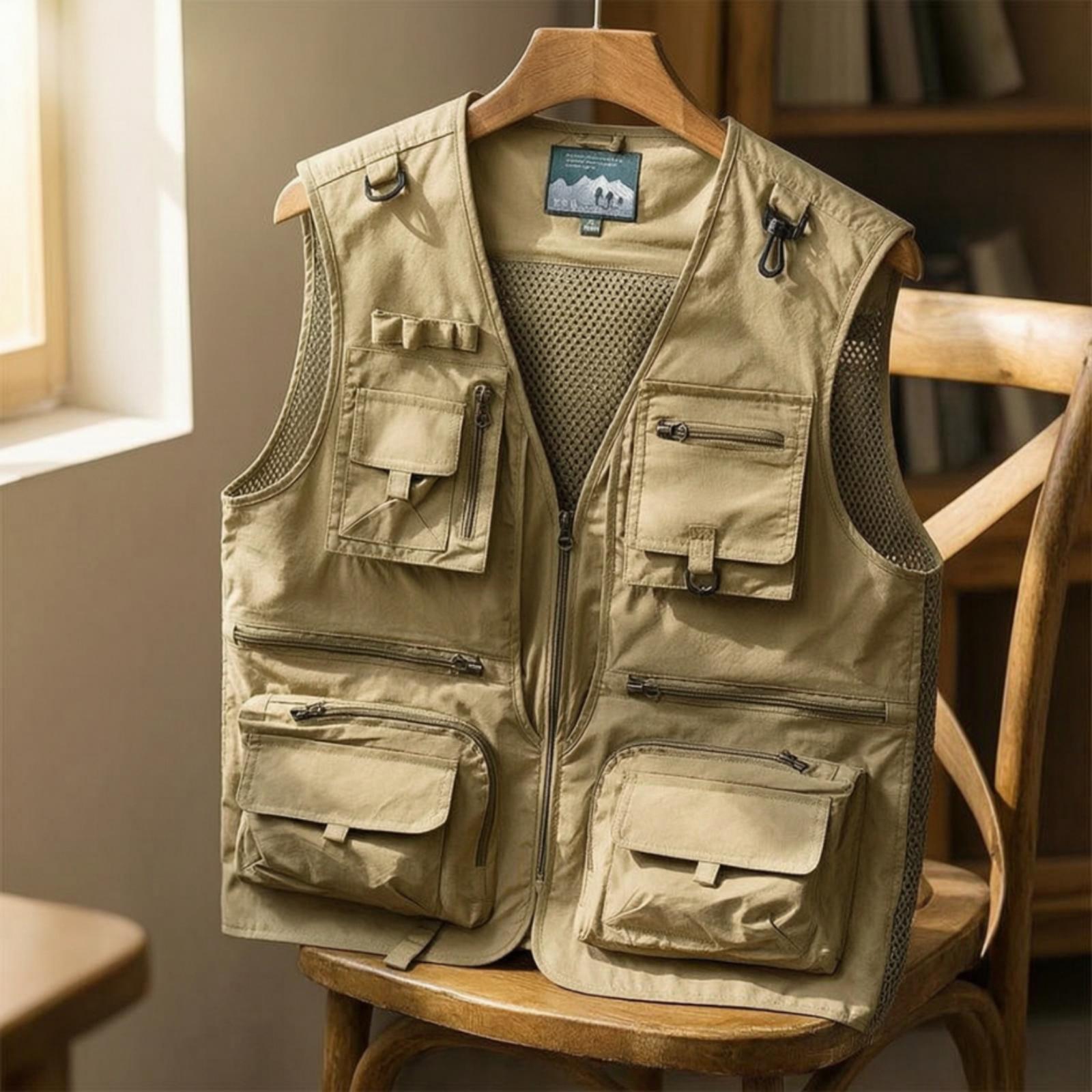 Outdoor Adventure Vest - Erkek Kolsuz Çok Amaçlı Yelek Naylon